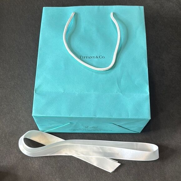 Tiffany & Co. Suede Ring Box with Blue Gift Box Blue Gift Bag and White Ribbon - Picture 6 of 12